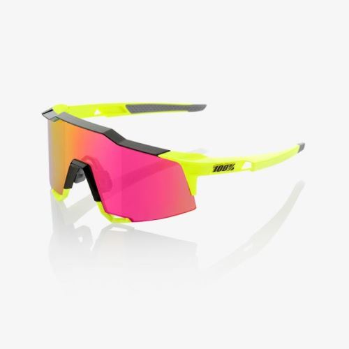 Okulary 100% Speedcraft Polished Black / Fluorescent Yellow