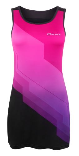 sukienka sportowa FORCE ABBY, różowo-czarna