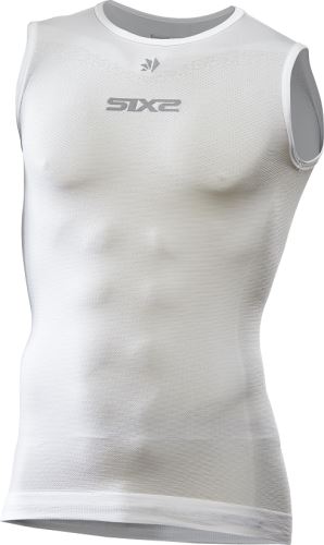 SIXS SML BT funkcjonalny ultralekki t-shirt bez rękawów biały