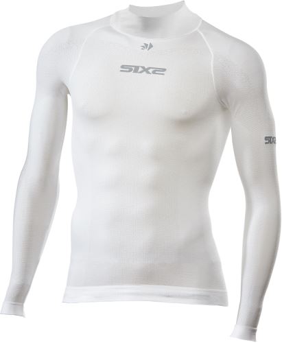 SIXS TS3L BT funkcjonalna ultra lekka koszulka z długim rękawem i białym golfem