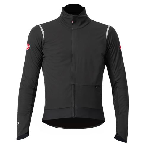 CASTELLI - zateplená bunda Alpha Doppio RoS light black/silver reflex-dark gray